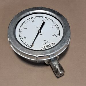 GAUGE, 4-1/2" 30OZ THD 316SS HYDROPOISE