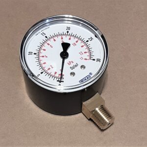 GAUGE,  2.5 DIAL 1/4LM 0/30 OZ/KPA