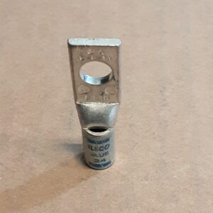 Lug, Crimp-on, #6 AWG, 1/4" hole