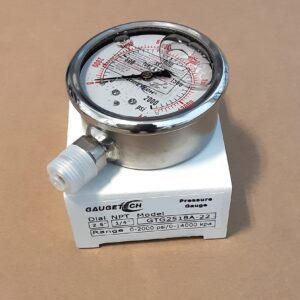 0-2000PSI 2.5"FACE 1/4" BTM GAUGE