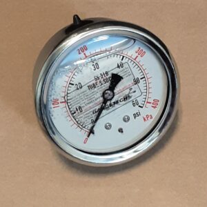 GAUGE SST MDI 2-1/2"FACE 0-60PSI 1/4"CBM