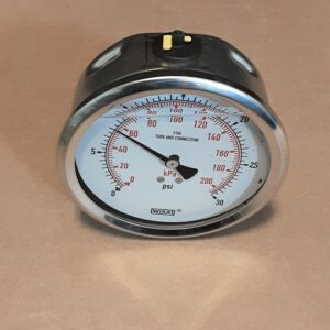 GAUGE,  4" 1/2"NPT BTM MOUNT,0-30PSI