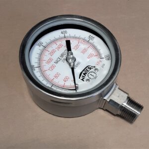 GAUGE, 0-600 PSI 4" 1/2"NPT BTM MOUNT