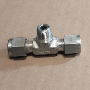 SS MALE BRANCH TEE 1/4T X 1/8MNPT